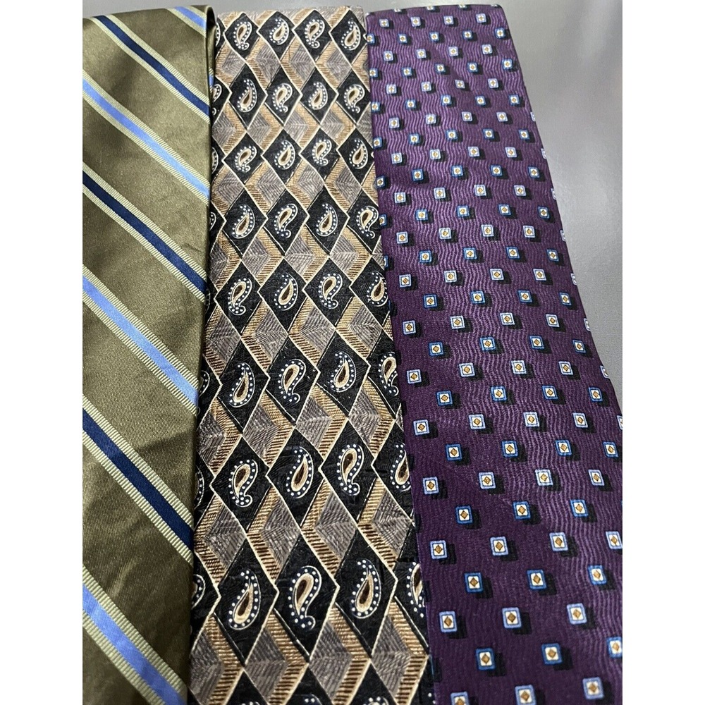 Lot of 5 Silk Men's Neck Ties Classic Business Dress Neckties Assorted Patterns - Picture 7 of 11